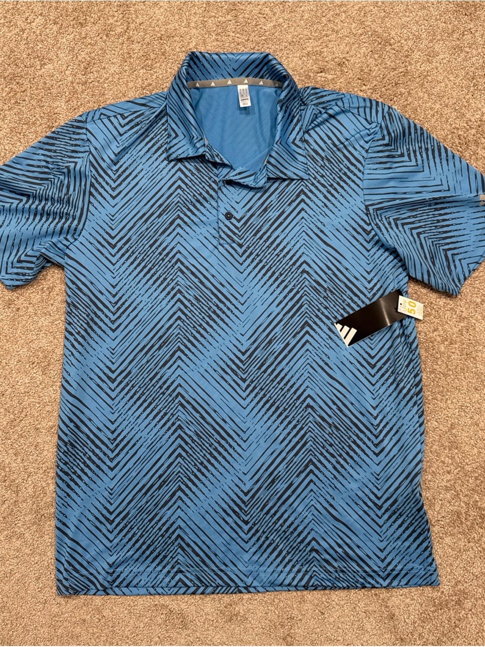 Men’s Size Medium Adidas Polo Golf Shirt Blue